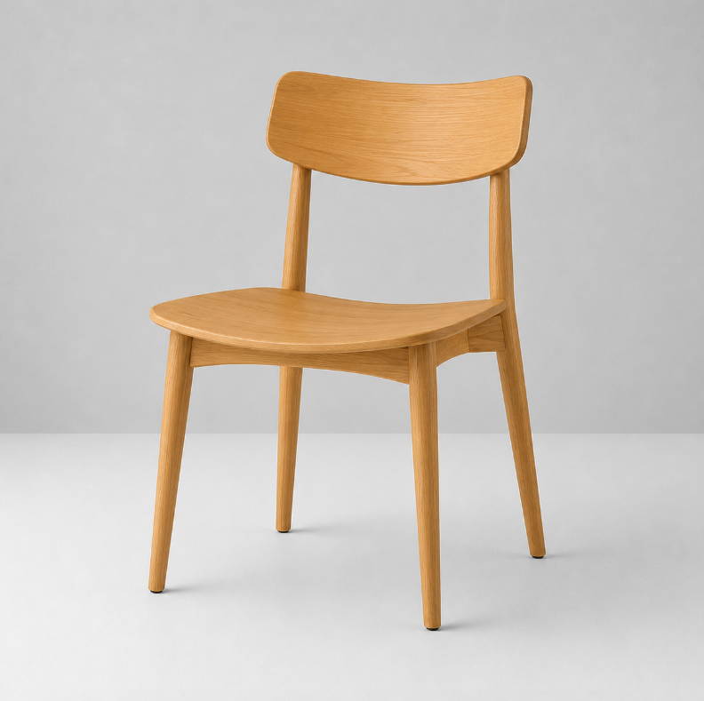 Moderner Holzstuhl im skandinavischen Design