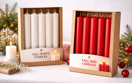 9er Set Premium Kirchenkerzen