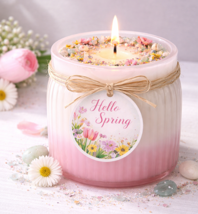 Hello Spring – Duftkerze mit frischem, blumigem Frühlingsduft