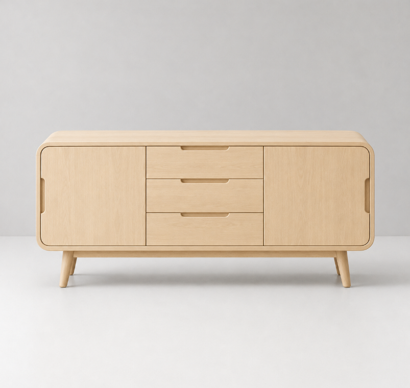 Helles Sideboard im minimalistischen Design