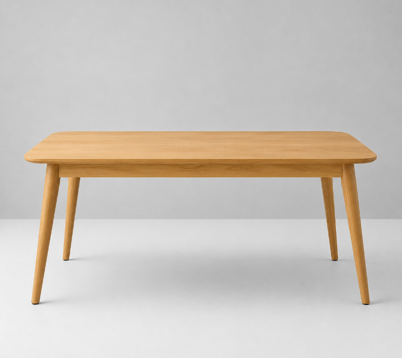 Moderner Holztisch im skandinavischen Design