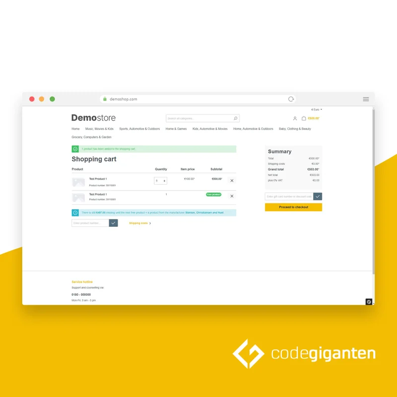 Gratisprodukte / Prämienartikel